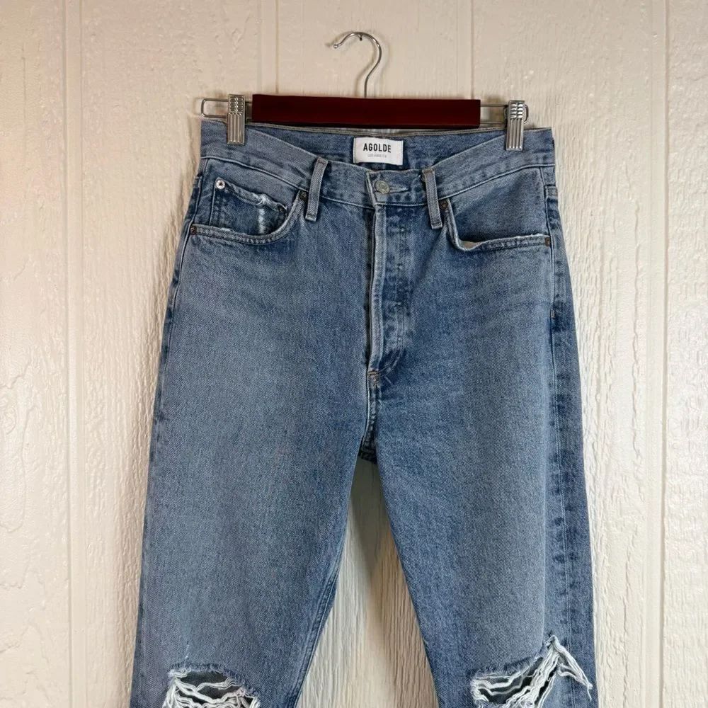 Agolde Riley High Rise Straight Crop Jeans - Picture 2 of 8